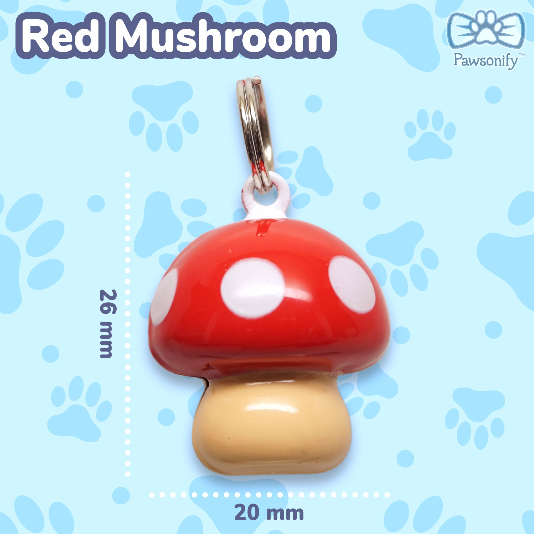 Pawsonify Jingle Bell - Red Mushroom #style_Red Mushroom
