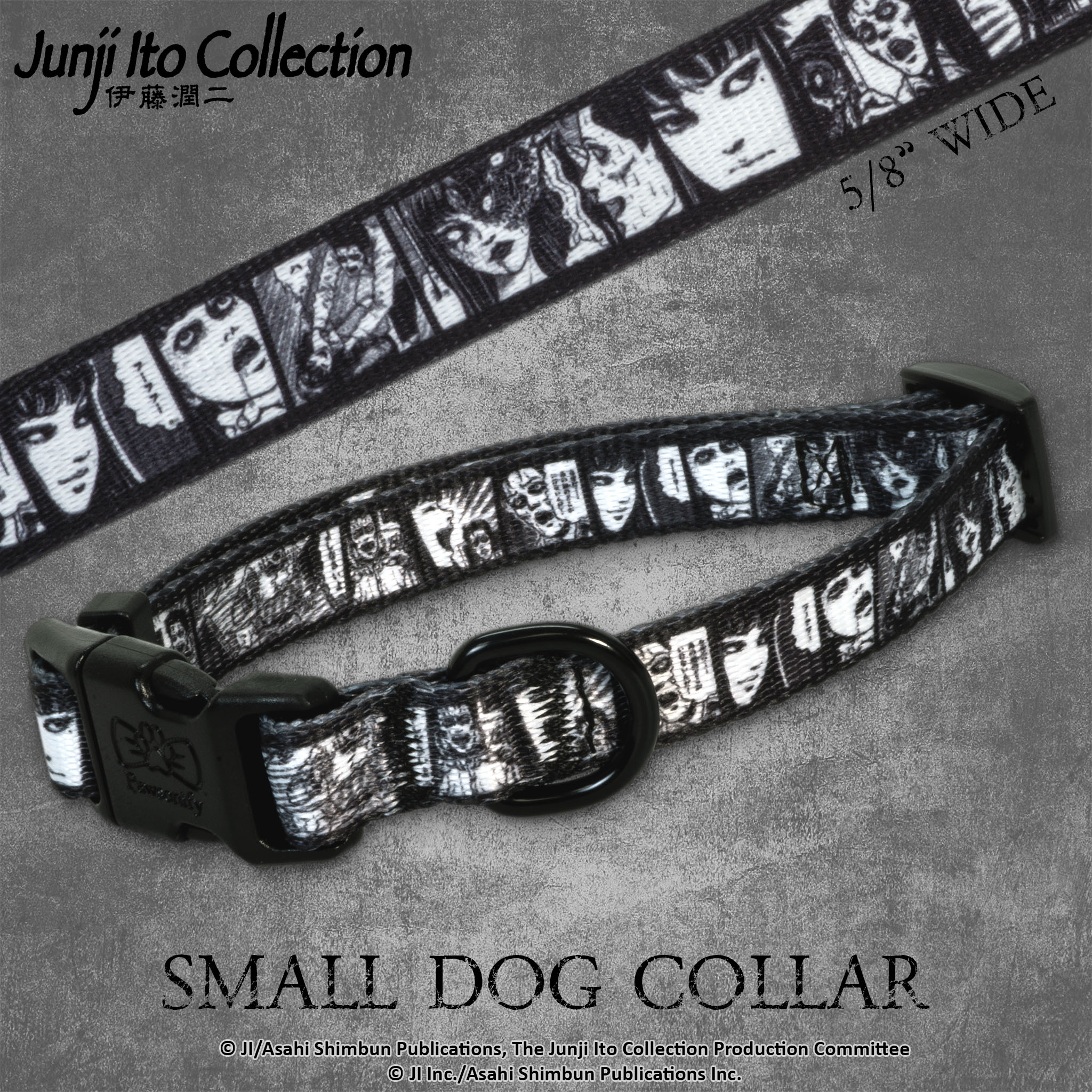 Junji Ito x Pawsonify - Tomie Small Dog Collar #size_Dog: (S) 10-15"