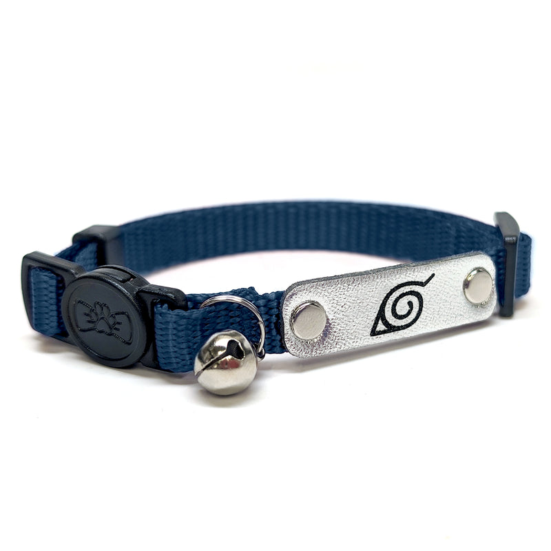 Naruto Shippuden x Pawsonify - Officially Licensed Ninja Collar (Navy) for Cats #size_Cat: 8.5-12" / Navy