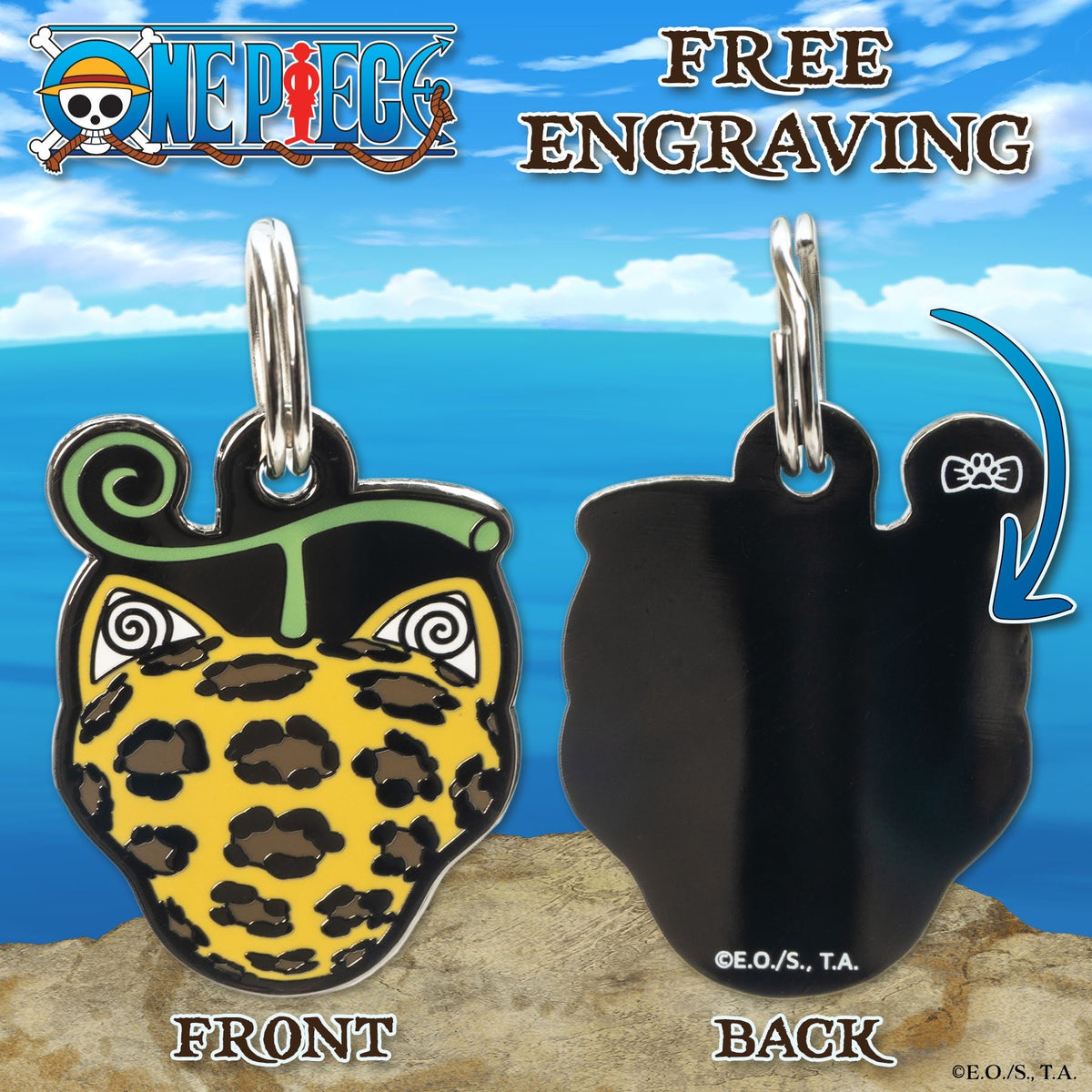 Cat-Cat Fruit: Model Leopard Pet Tag - Pawsonify