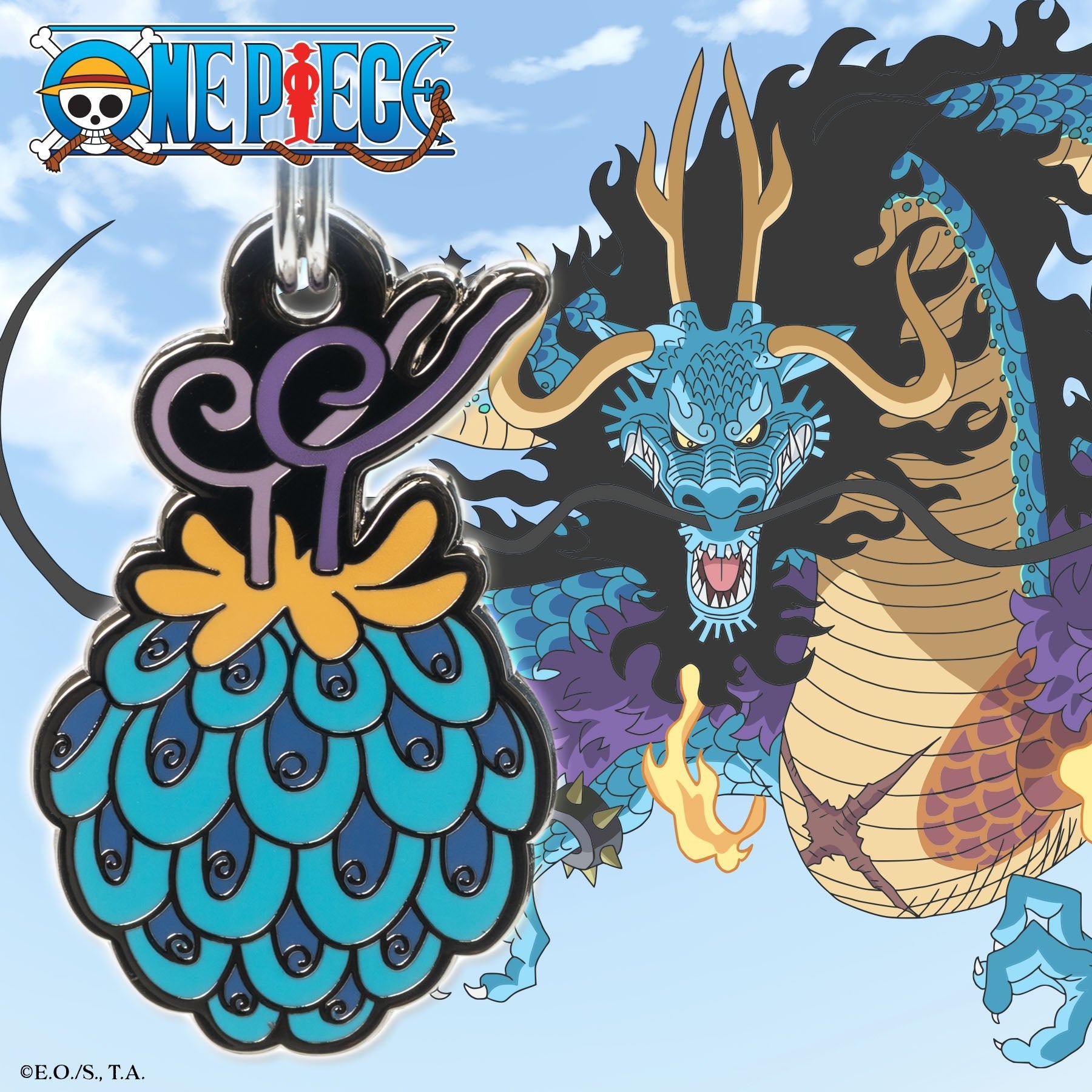 Fish-Fish Fruit: Model: Azure Dragon Pet Tag - Pawsonify
