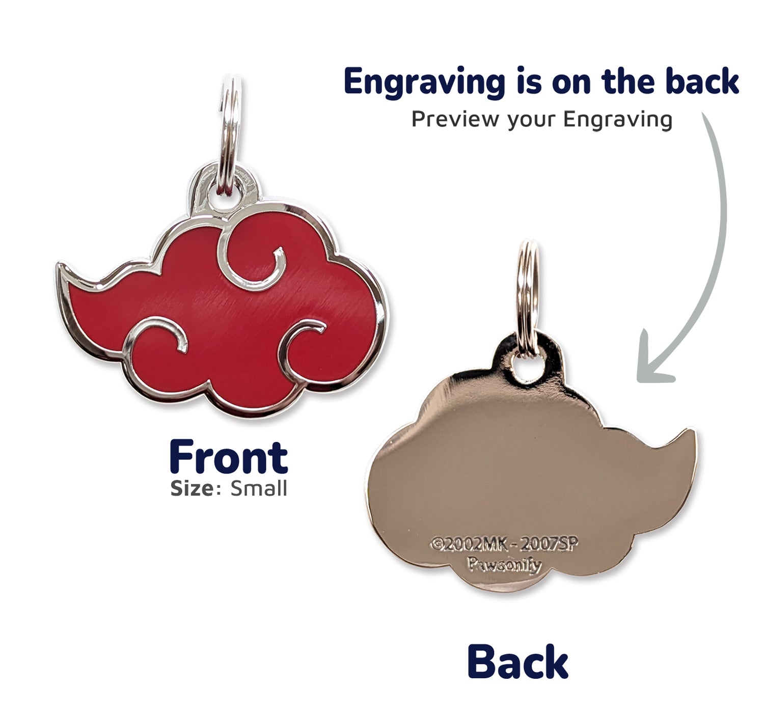 Akatsuki Pet Tag - Naruto Shippuden x Pawsonify Collab #size_Small (Cat/XS)