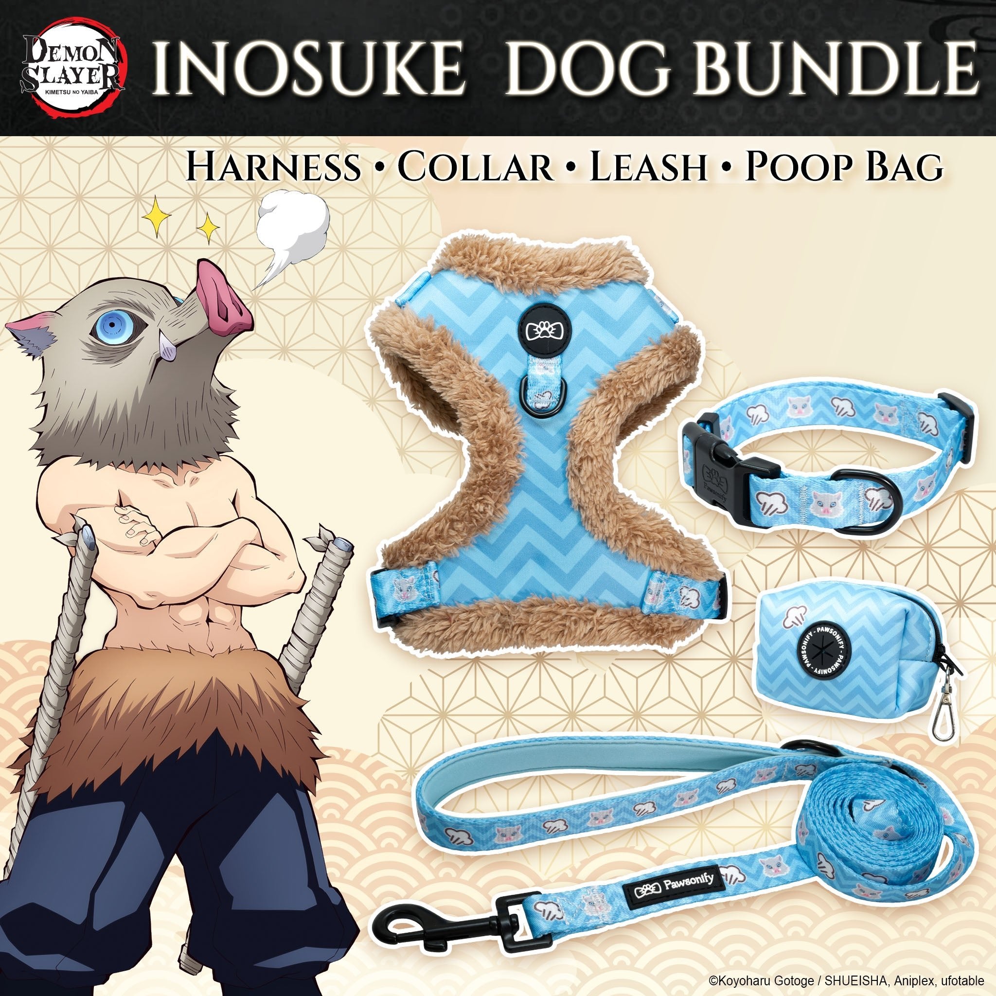 Dog Four Piece Bundle - Inosuke - Pawsonify