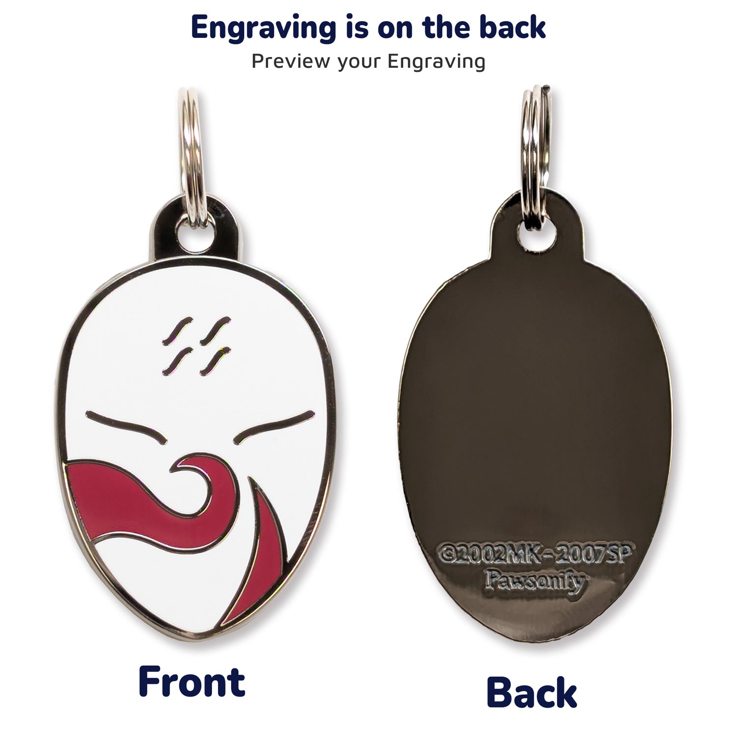 Naruto Shippuden x Pawsonify - Haku's Mask Pet Tag - Free Engraving!