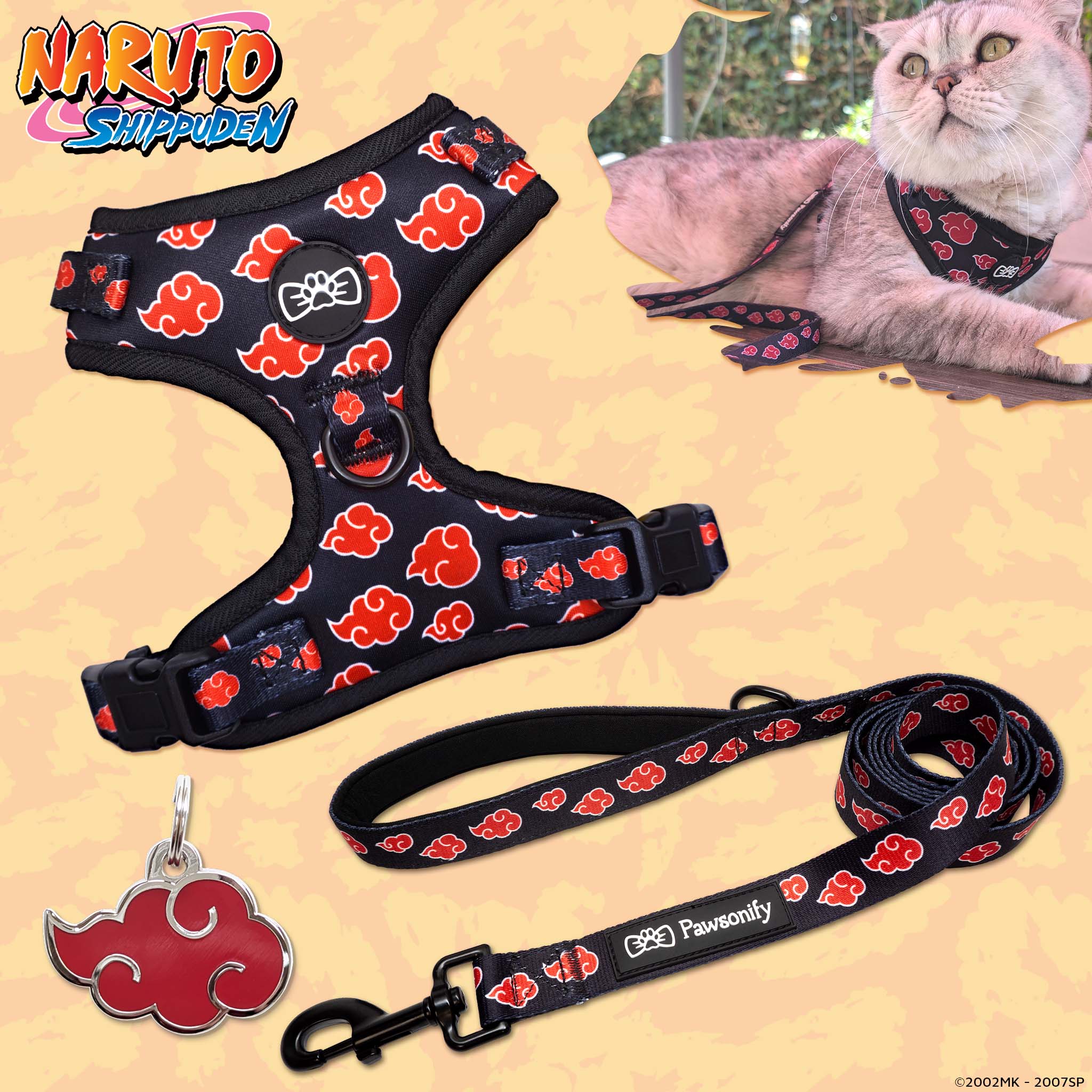 Akatsuki Cat Harness Bundle - Pawsonify