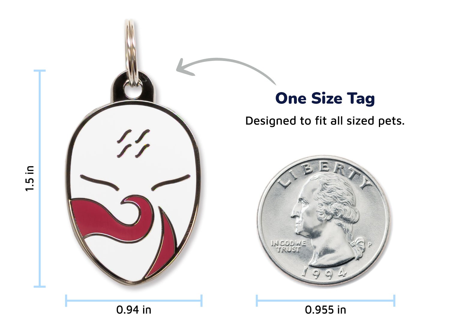 Haku's Mask Pet Tag - Pawsonify