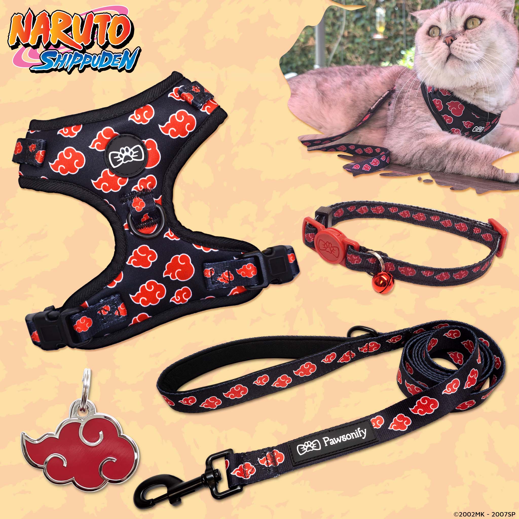 Akatsuki Cat Harness Bundle - Pawsonify