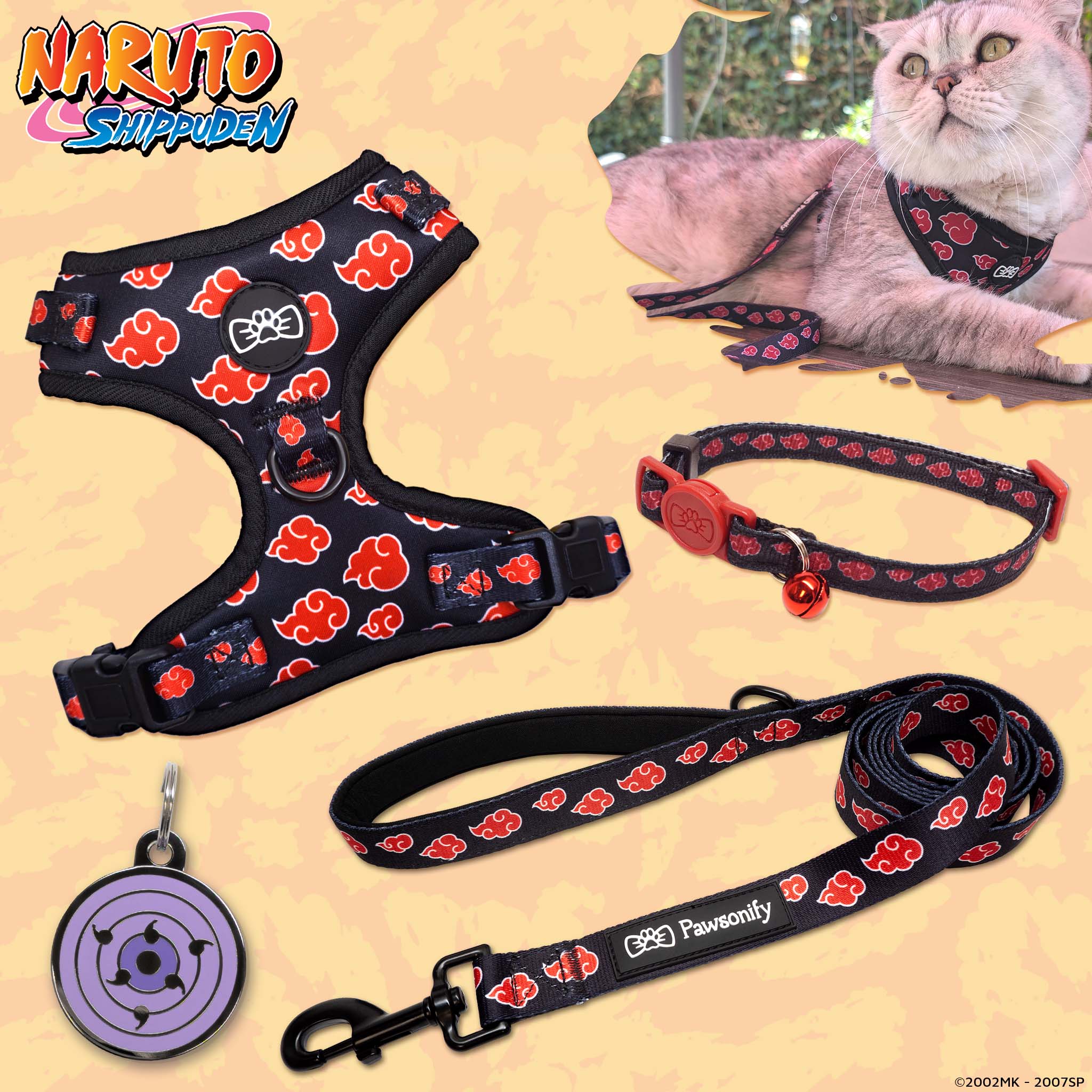Akatsuki Cat Harness Bundle - Pawsonify