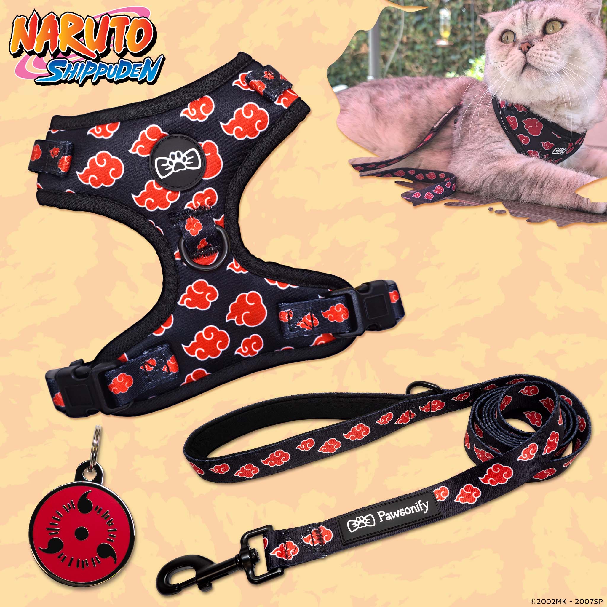 Akatsuki Cat Harness Bundle - Pawsonify