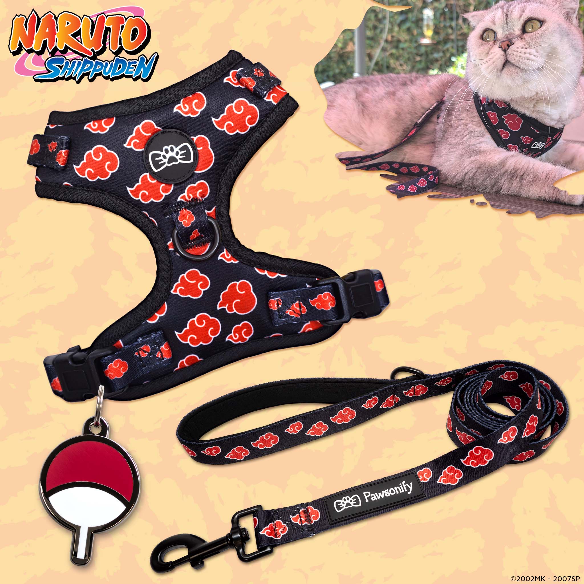 Akatsuki Cat Harness Bundle - Pawsonify