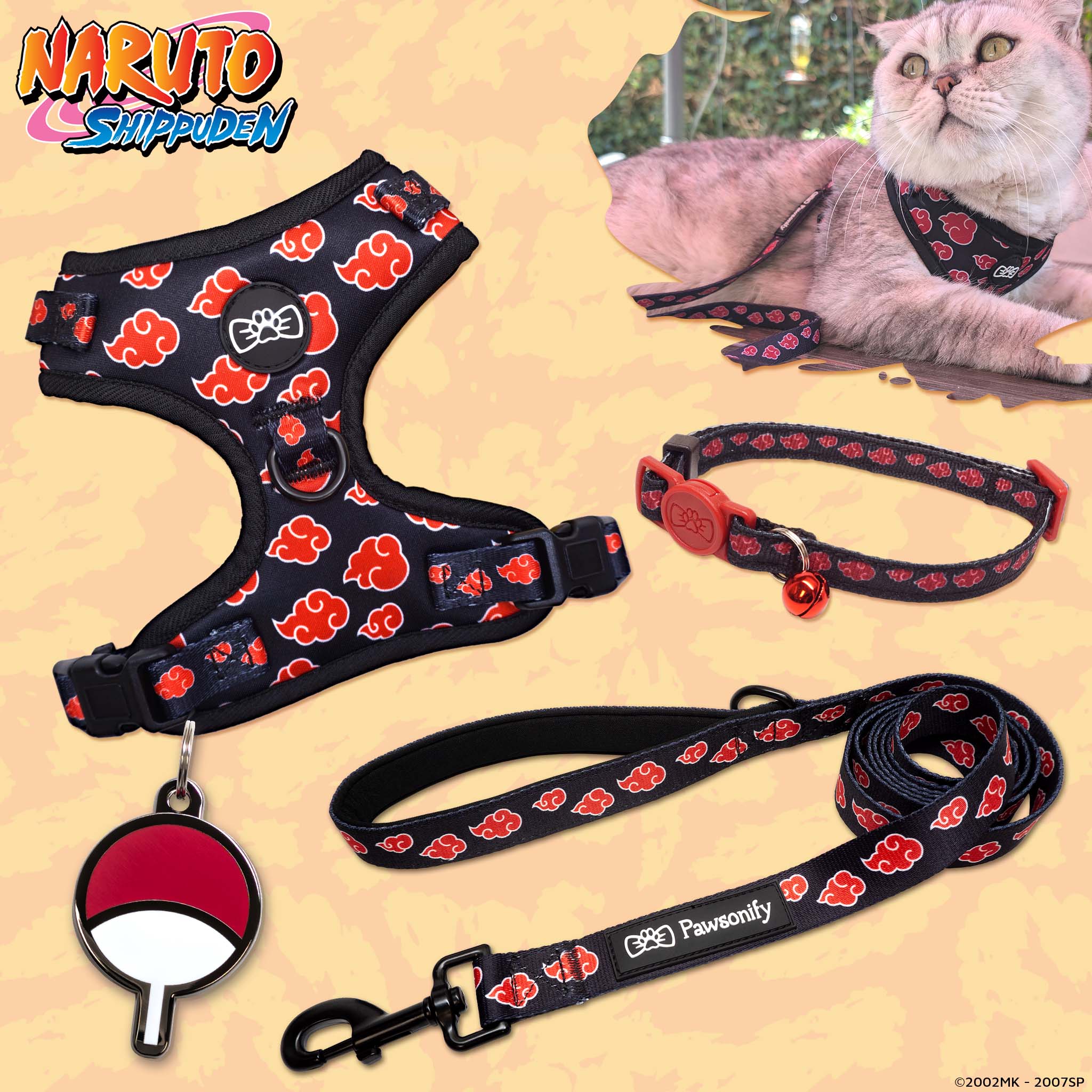 Akatsuki Cat Harness Bundle - Pawsonify
