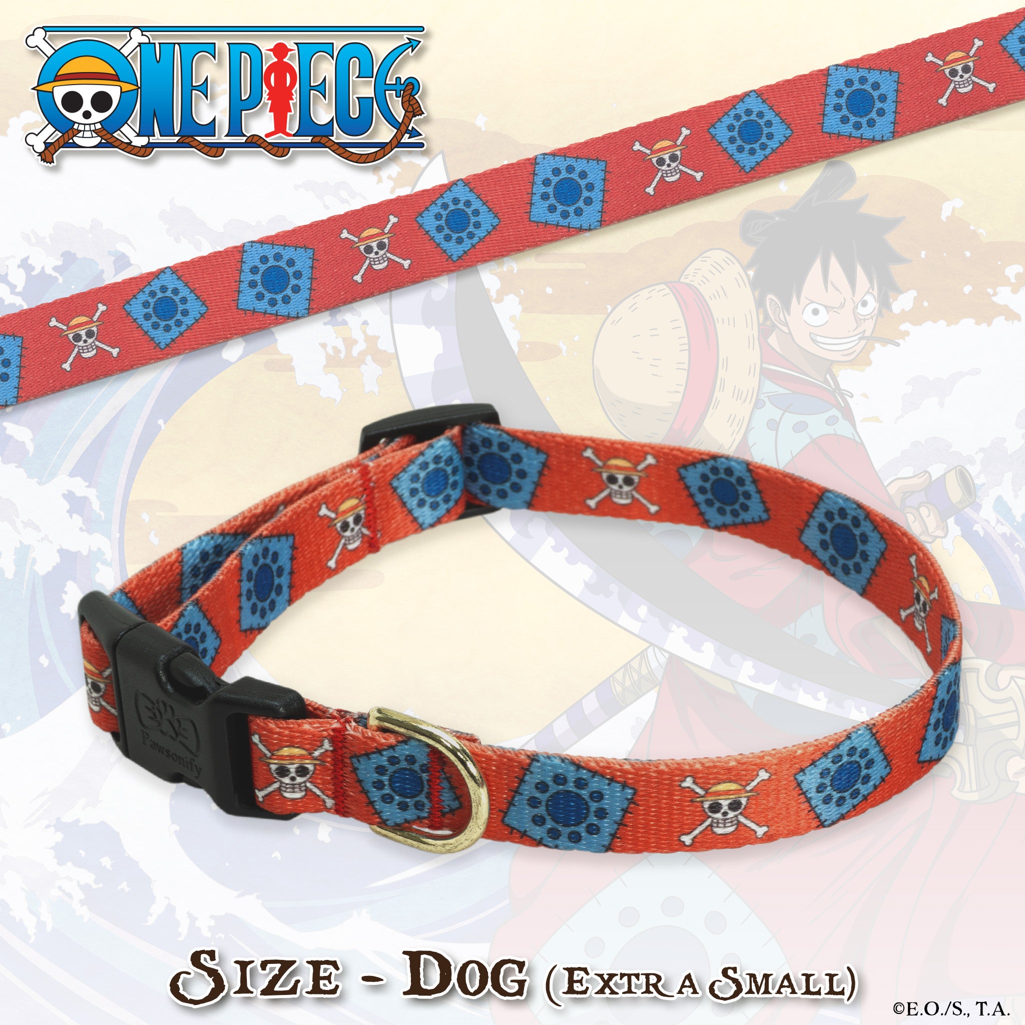 One Piece pet collar by Pawsonify