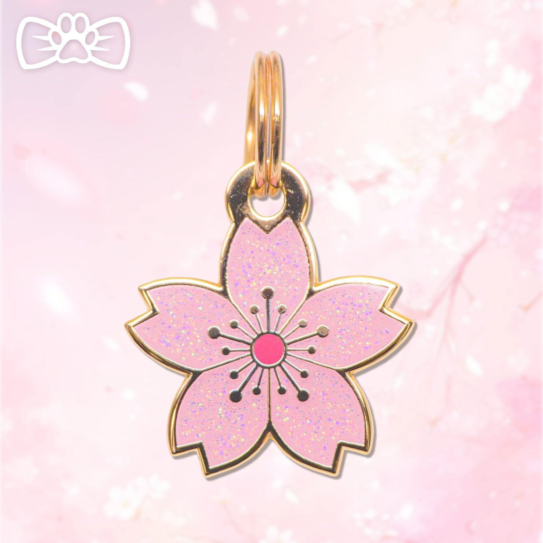 Cherry Blossom Pet Tag - Pawsonify