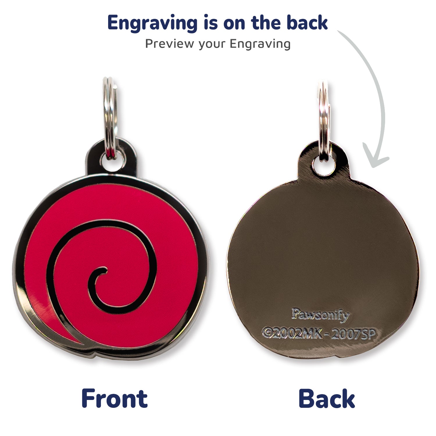 Uzumaki Pet Tag - Pawsonify