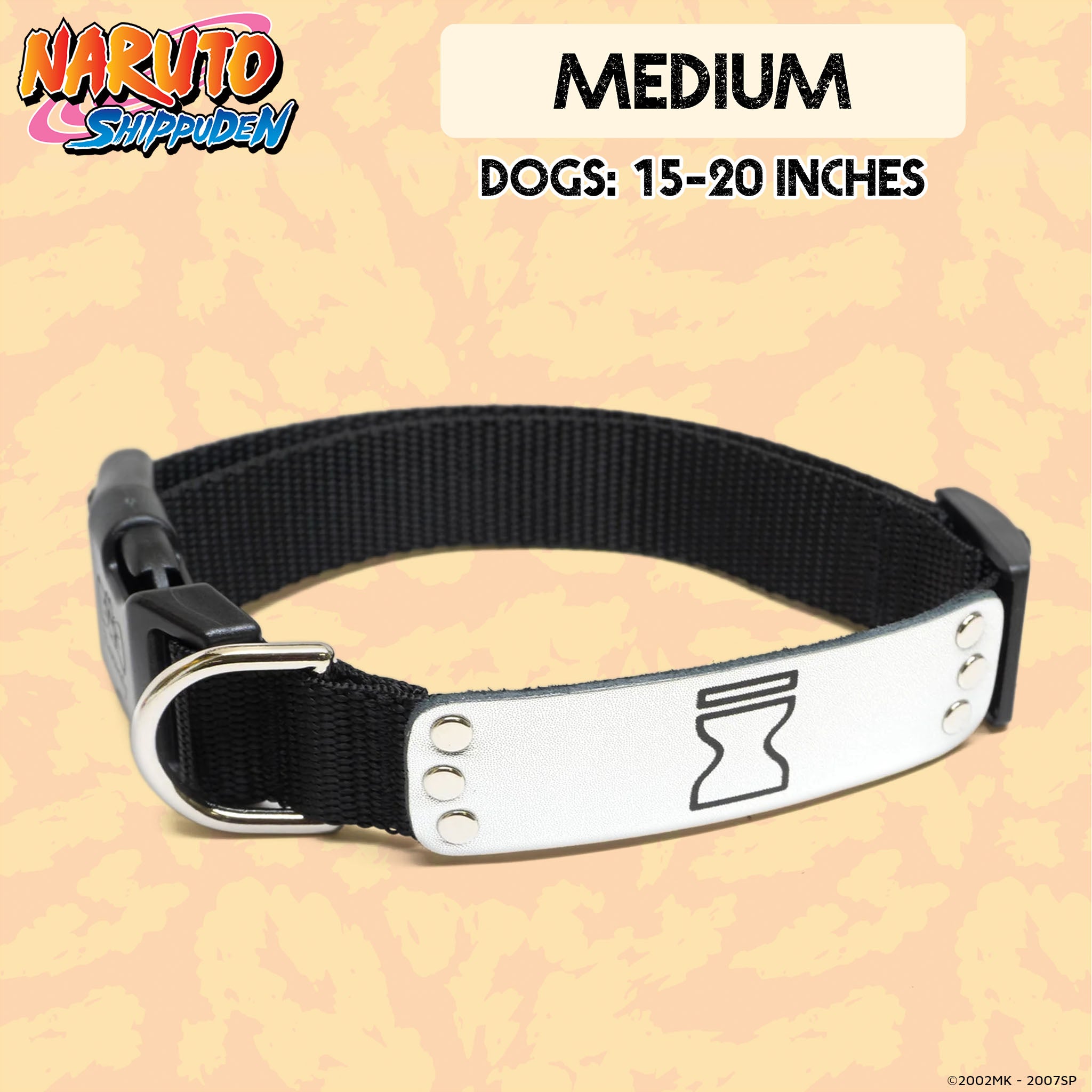 Naruto Shippuden x Pawsonify - Officially Licensed - Gaara's Sand Ninja Collar for Medium Dogs #size_Dog: (M) 15-20"
