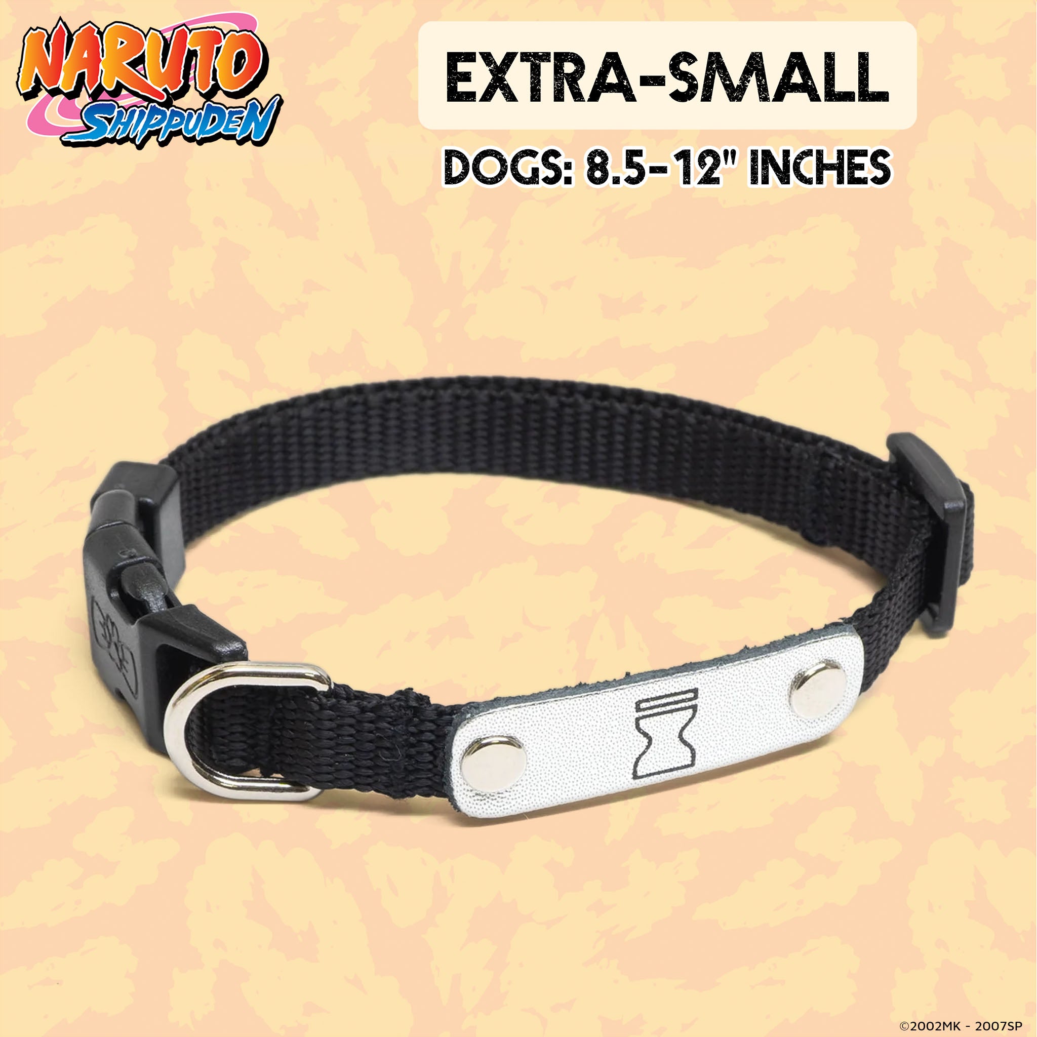 Naruto Shippuden x Pawsonify - Officially Licensed - Gaara's Sand Ninja Collar for Extra Small Dogs #size_Dog: (XS) 8.5-12"