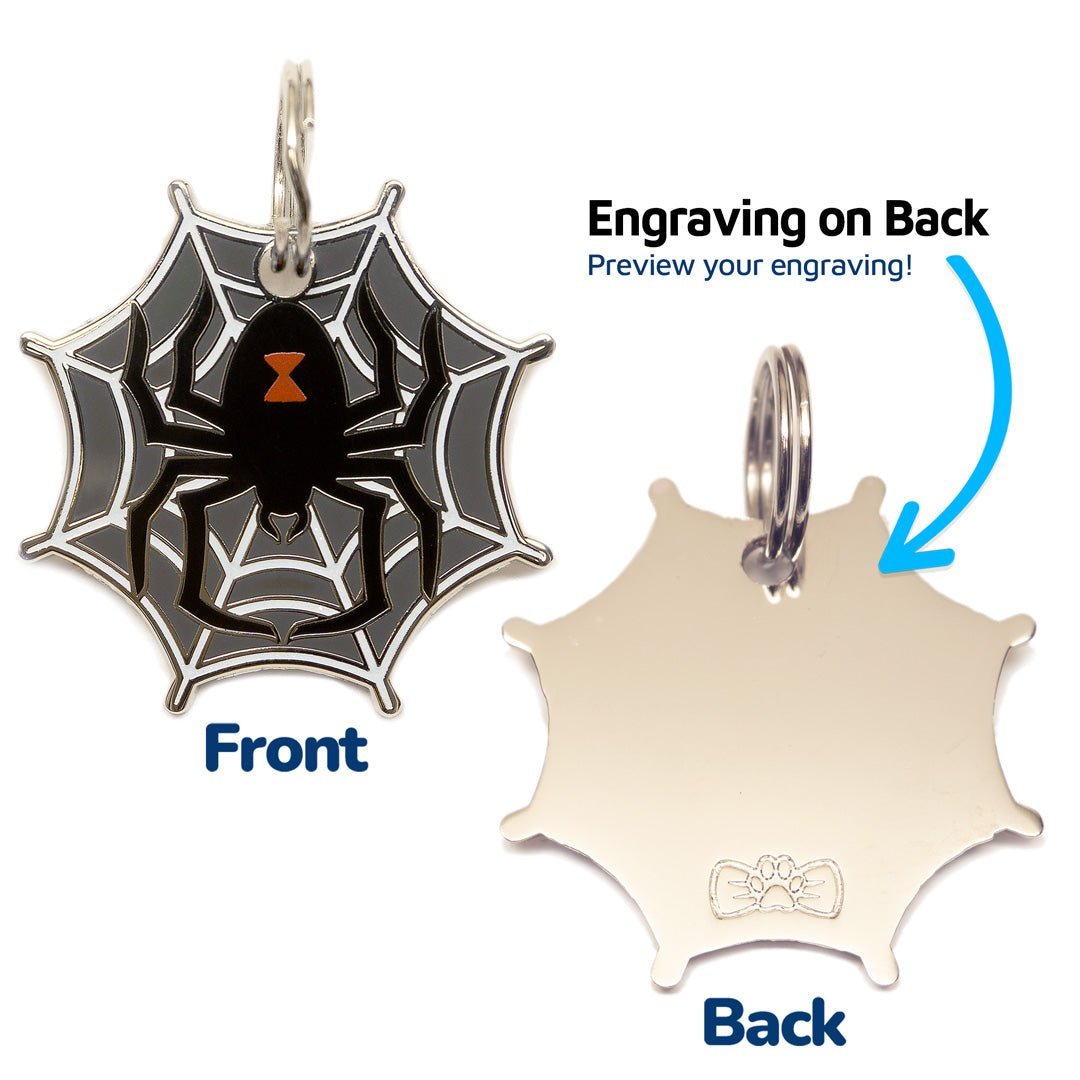 【 Select Seconds】 Black Widow Spider Pet Tag - Pawsonify