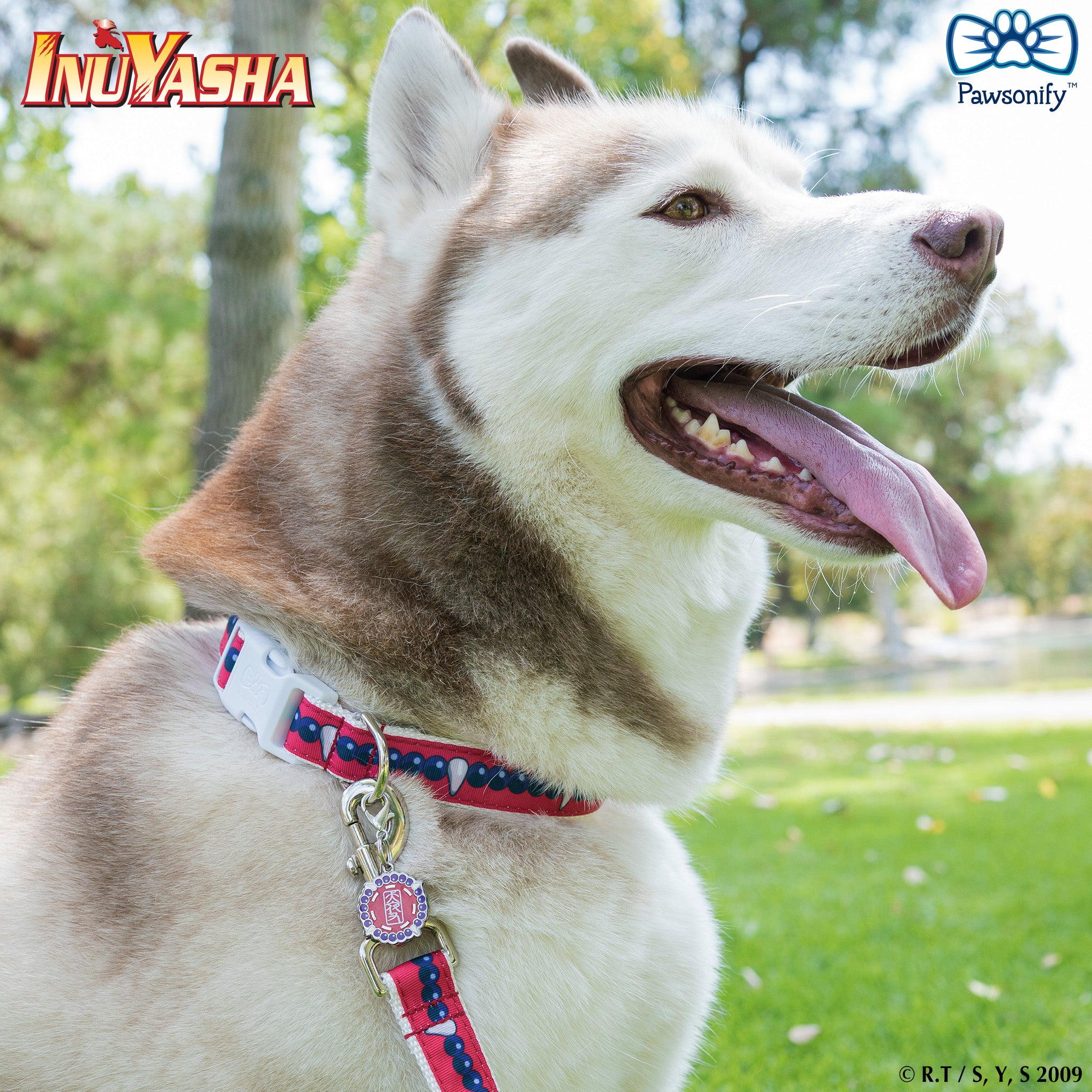 Inuyasha-themed Enamel Pet ID Tag with Character Artwork and Customizable Engraving