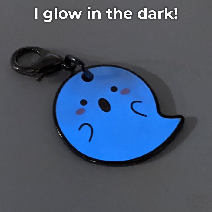 Pawsonify Ghost Pet Tag with glow-in-the-dark design
