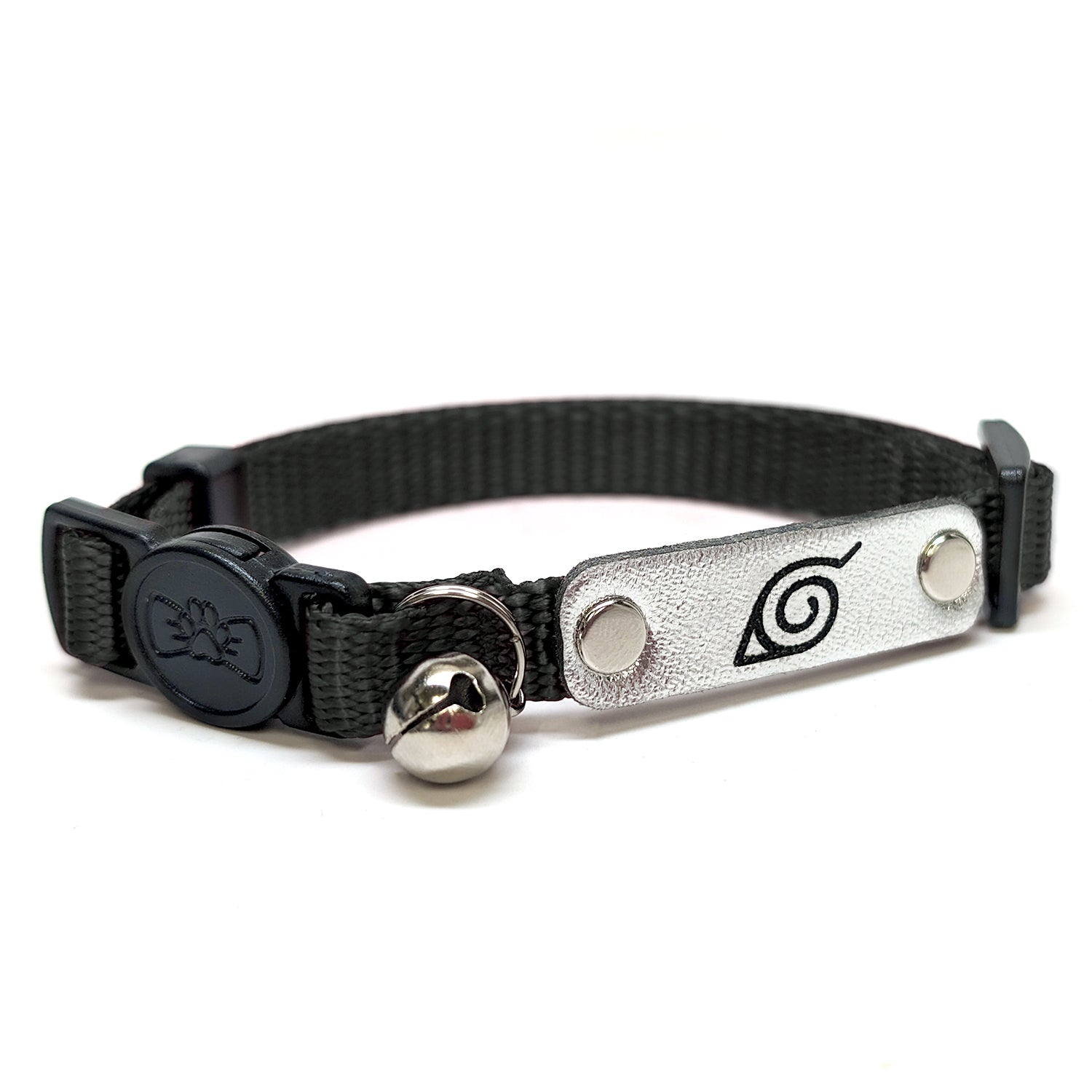 Naruto Shippuden x Pawsonify - Officially Licensed Ninja Collar (Black) for Cats #size_Cat: 8.5-12