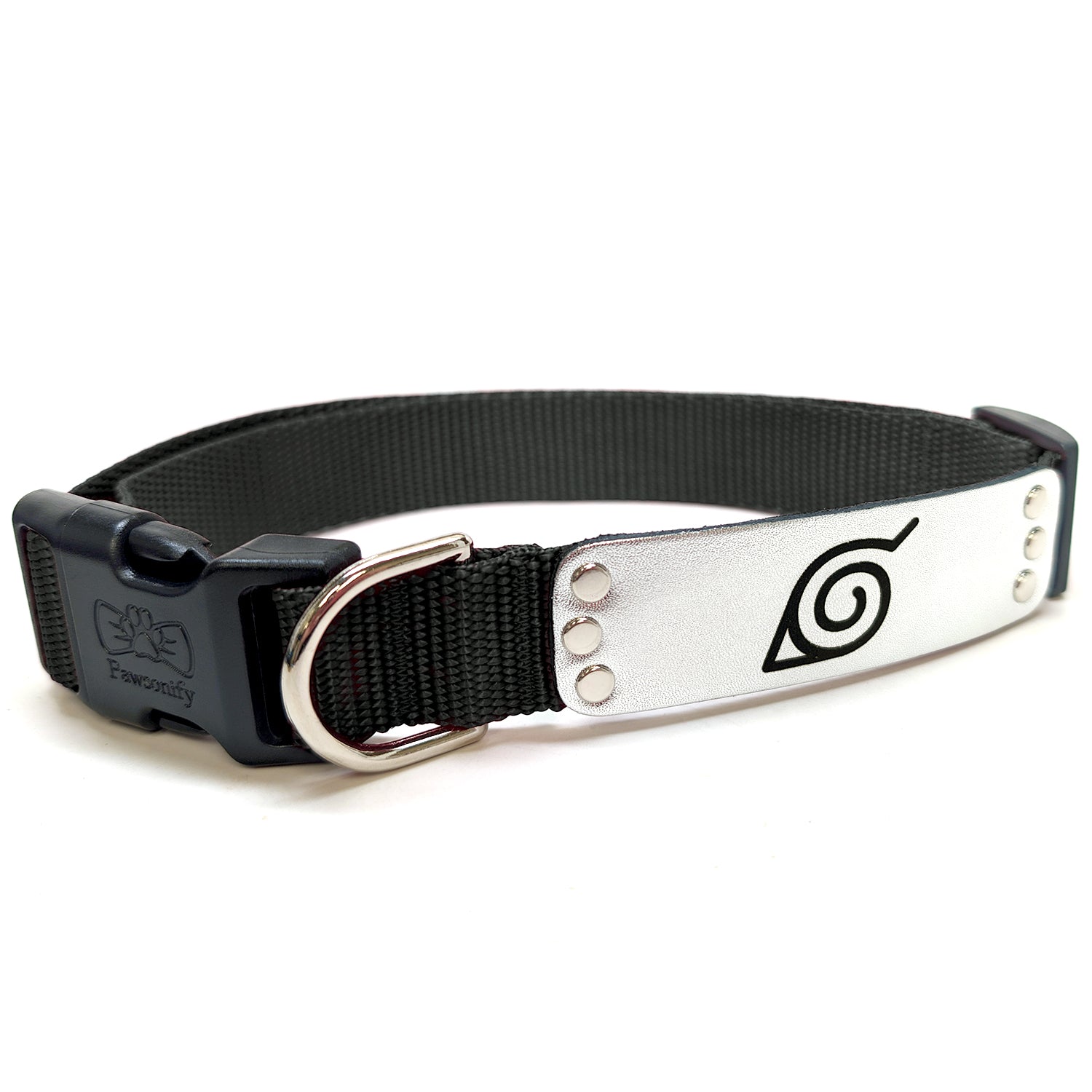 Naruto Shippuden x Pawsonify - Officially Licensed Ninja Collar (Black) for Large Dogs #size_Dog: (L) 18-26
