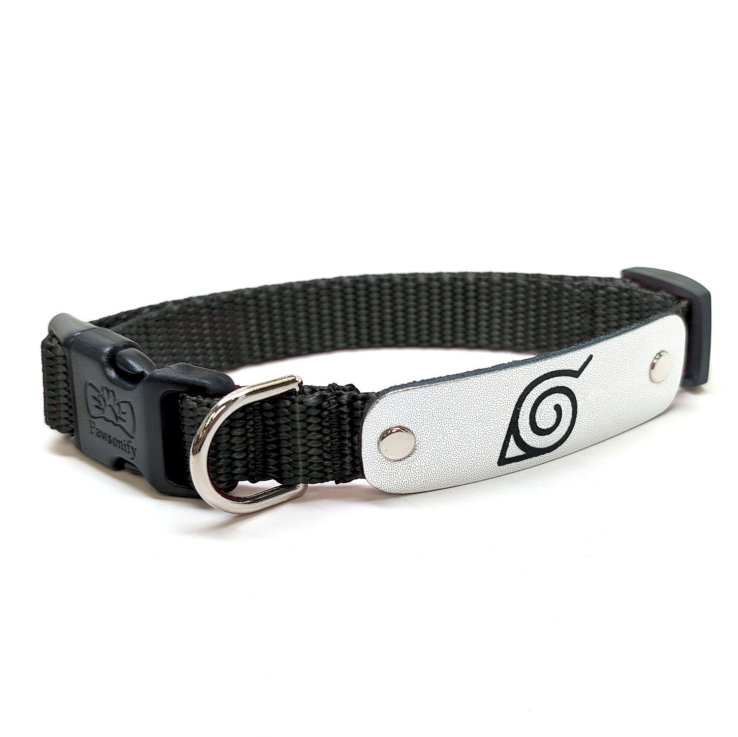 Naruto Shippuden x Pawsonify - Officially Licensed Ninja Collar (Black) for Small Dogs #size_Dog: (S) 11-15