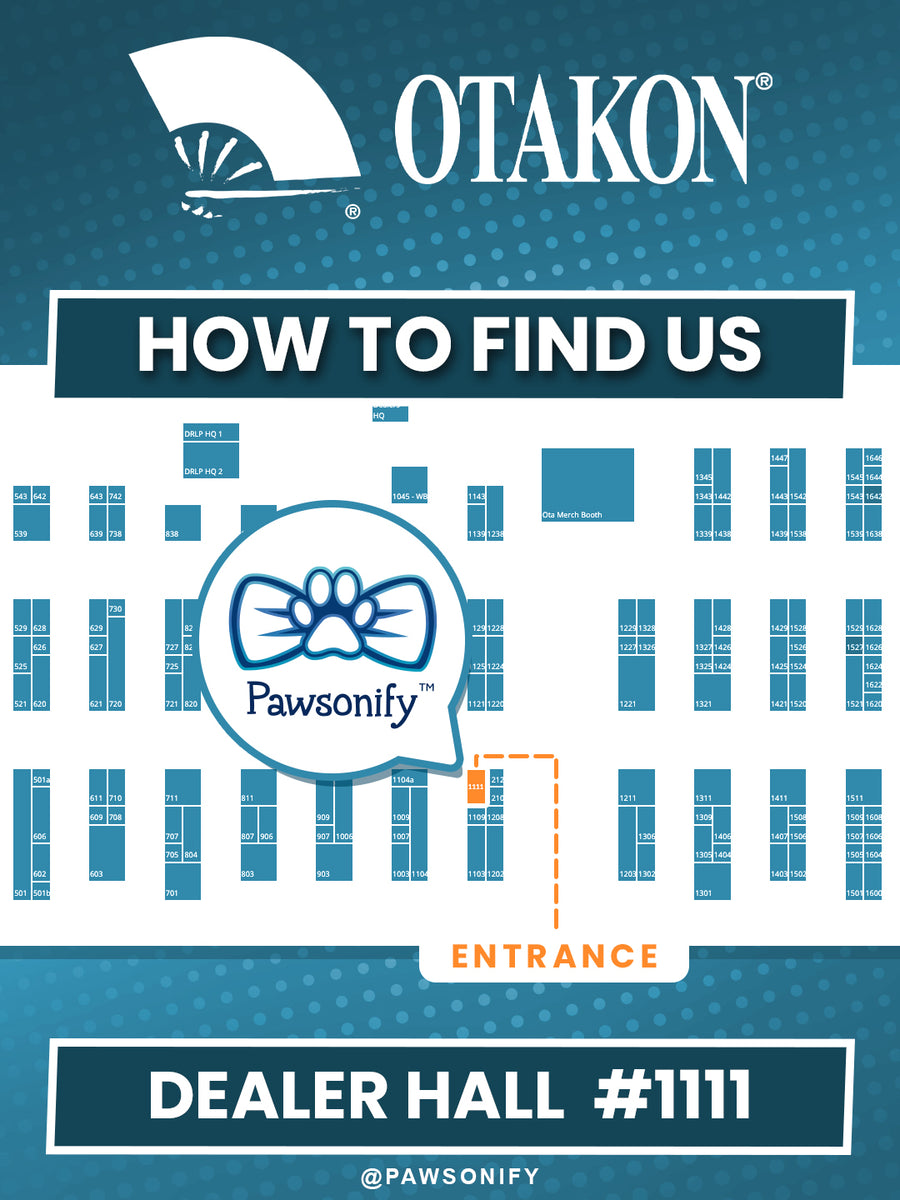 Map showing the Pawsonify booth at Otakon 2026