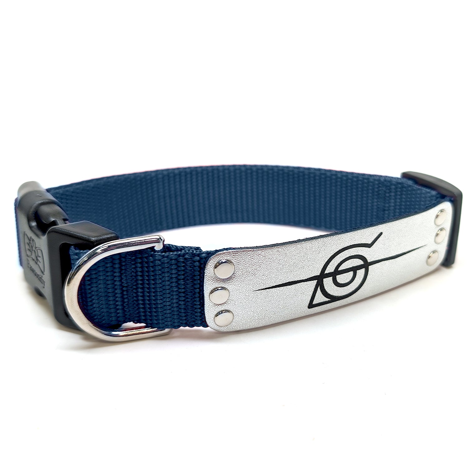 Naruto Shippuden x Pawsonify - Officially Licensed Rogue Ninja  Collar (Navy) for Medium Dogs #size_Dog: (M) 15-20