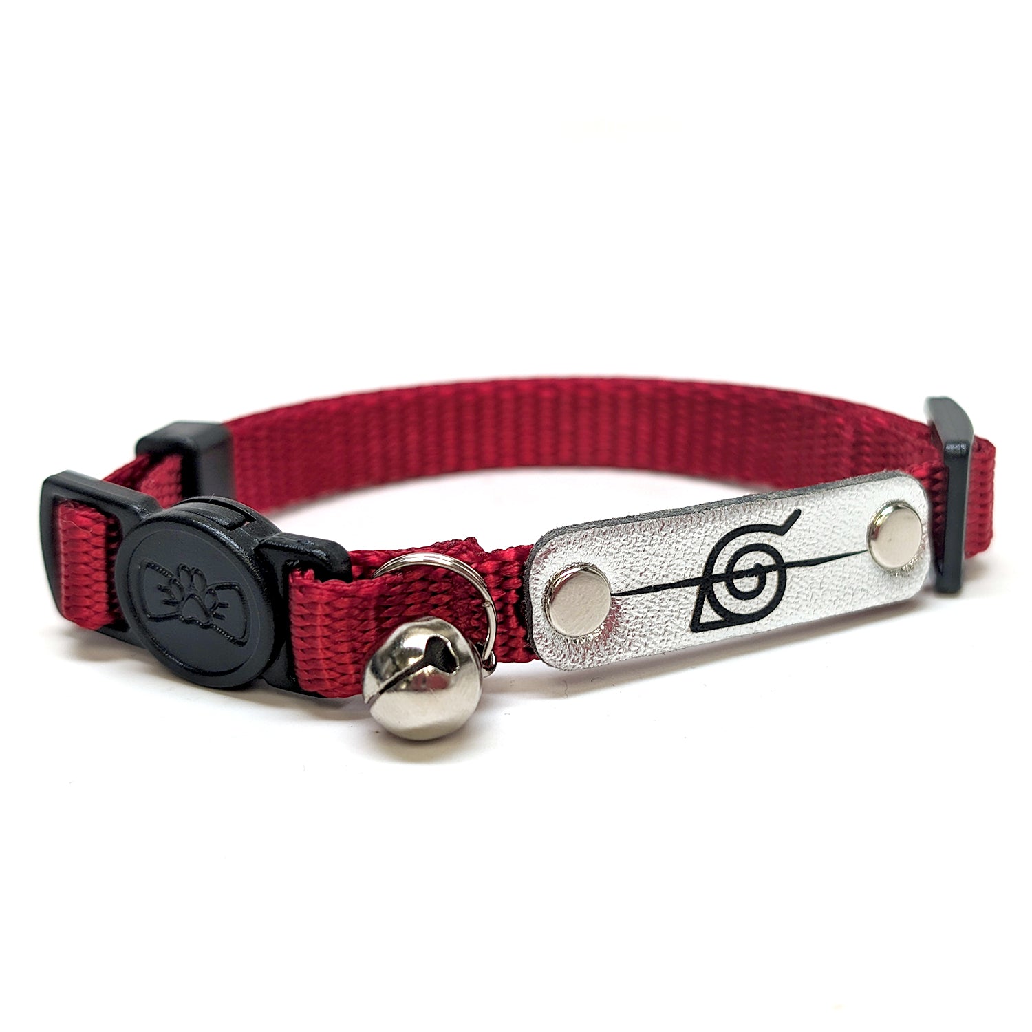Naruto Shippuden x Pawsonify - Officially Licensed Rogue Ninja Collar (Red) for Cats #size_Cat: 8.5-12