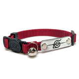 Naruto Shippuden x Pawsonify - Officially Licensed Rogue Ninja Collar (Red) for Cats #size_Cat: 8.5-12" / Red