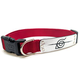 Naruto Shippuden x Pawsonify - Officially Licensed Rogue Ninja  Collar (Red) for Large Dogs #size_Dog: (L) 18-26" / Red