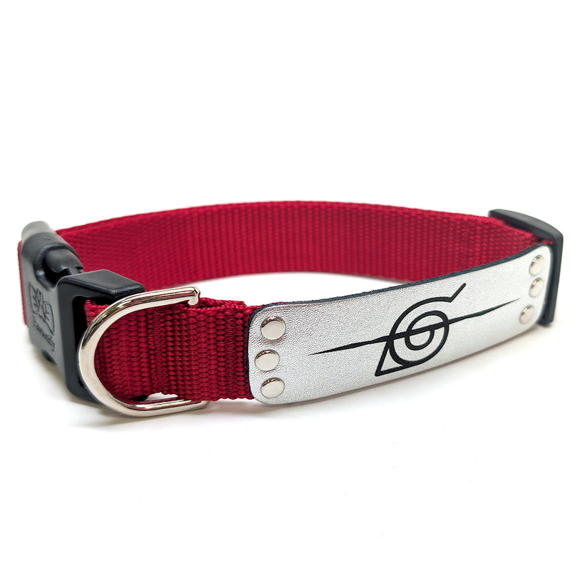 Naruto Shippuden x Pawsonify - Officially Licensed Rogue Ninja  Collar (Red) for Medium Dogs #size_Dog: (M) 15-20" / Red
