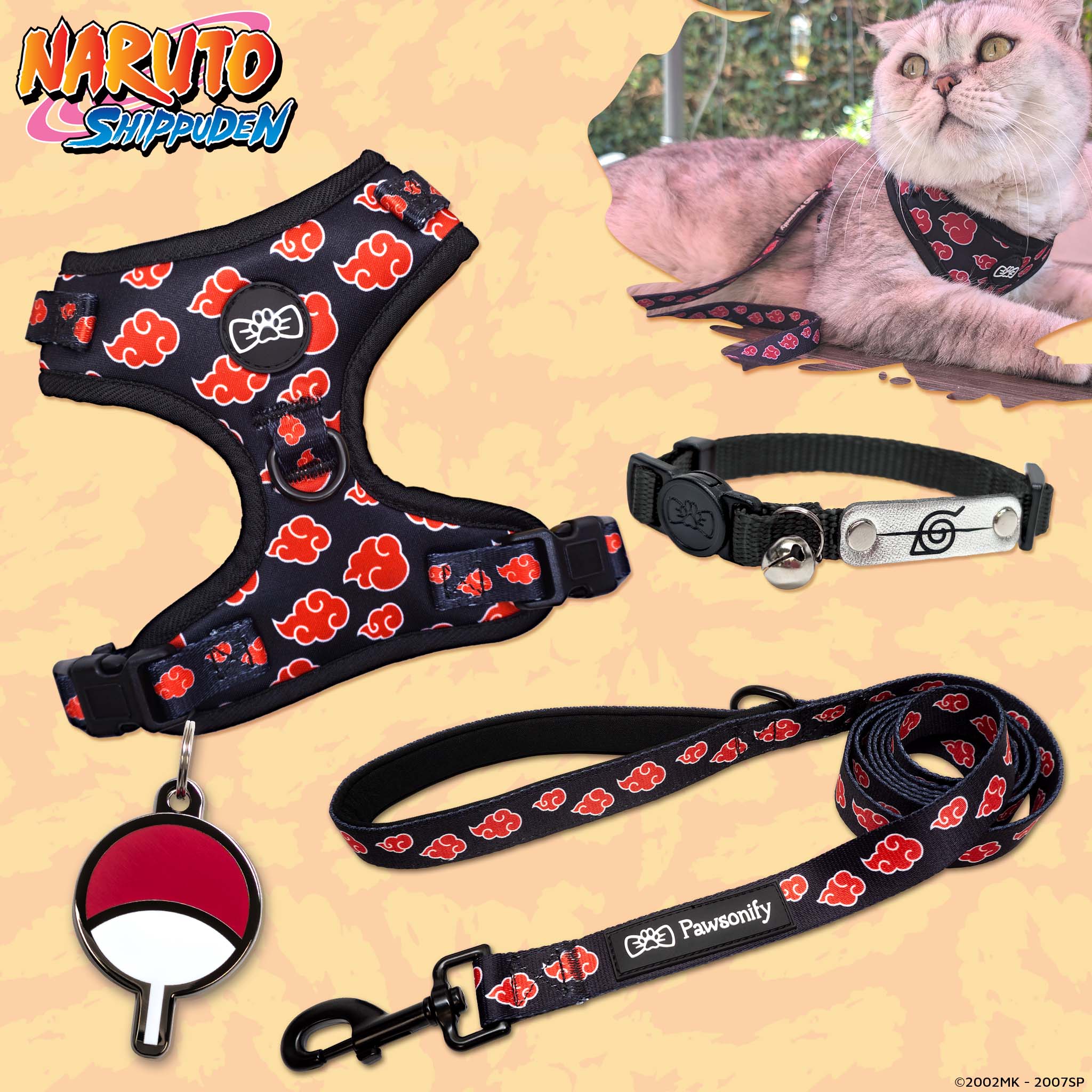 #size_Uchiha Pet Tag / Ninja Rogue Collar (Black)