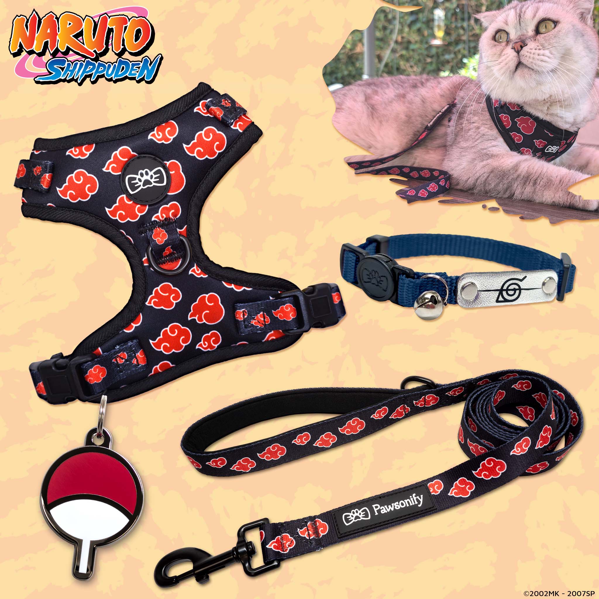 #size_Uchiha Pet Tag / Ninja Rogue Collar (Navy)
