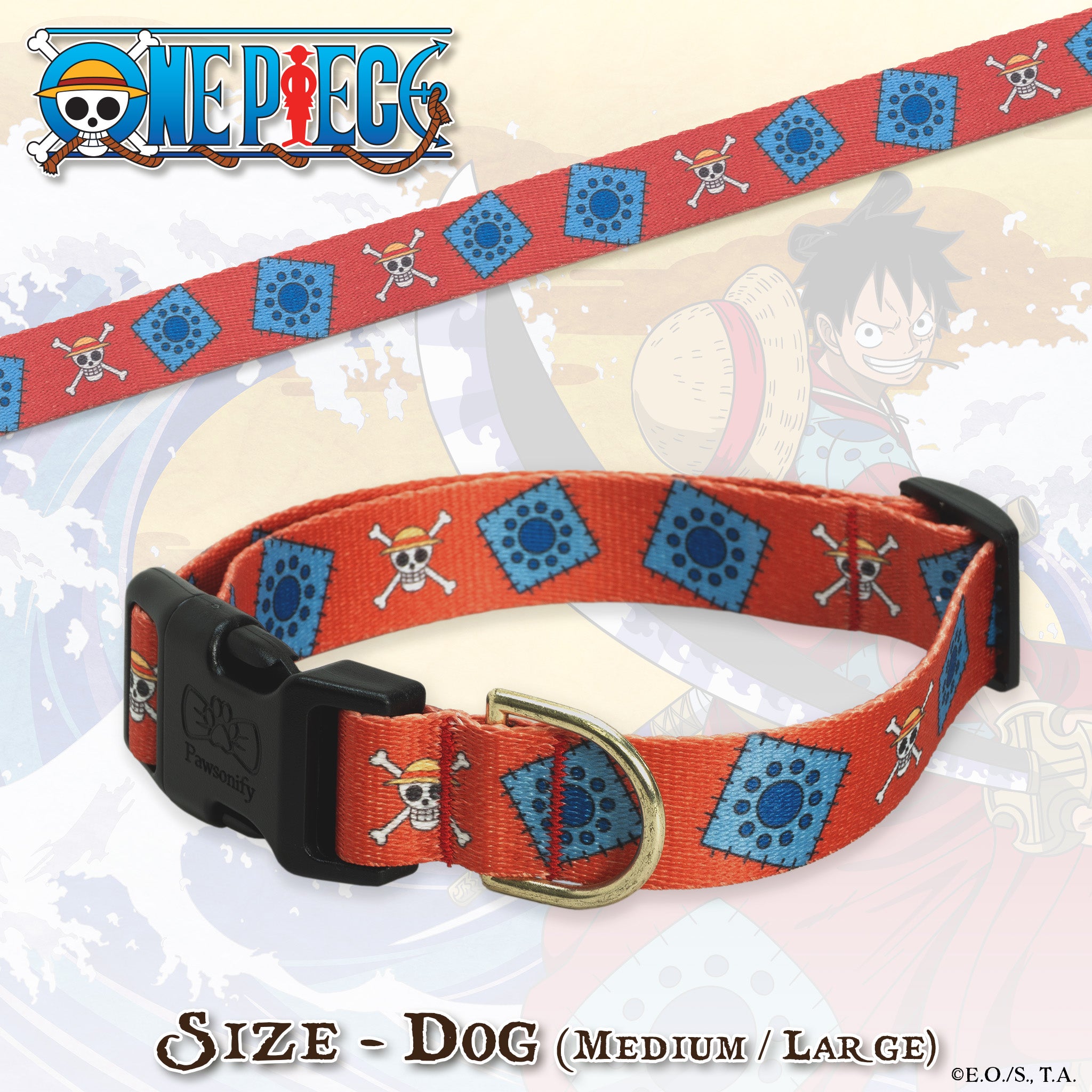 Wano Luffy Pet Collar – One Piece-Inspired Dog & Cat Collar