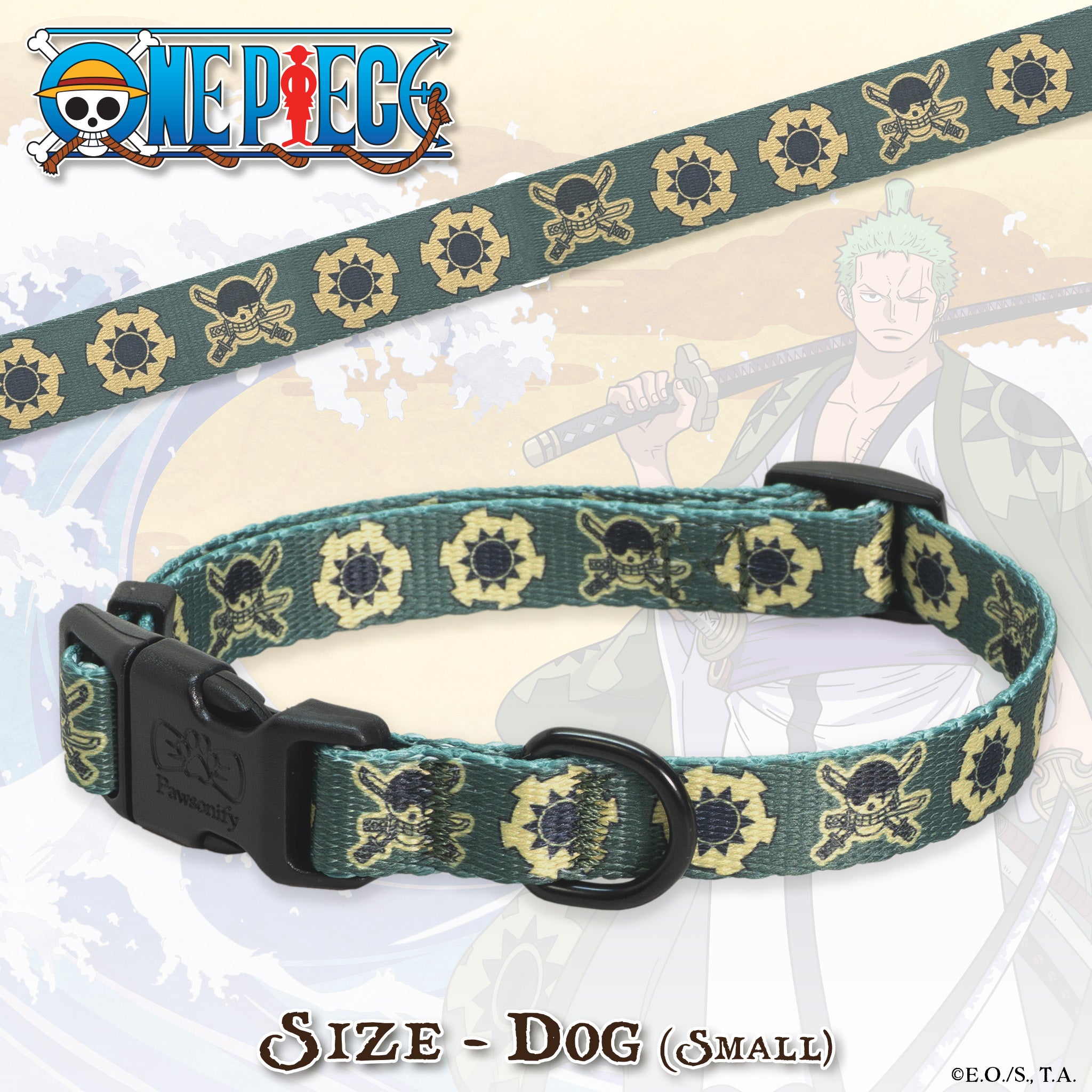 One Piece - Zoro Collar (Land of Wano) - Small Dog Collar #size_Dog: (S) 10-15"