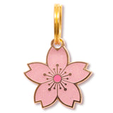 Cute cherry blossom ID tag for pets with glittery enamel 🐾