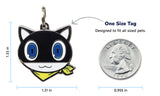 Phantom Thieves - Morgana Pet Tag size compared to a quarter.