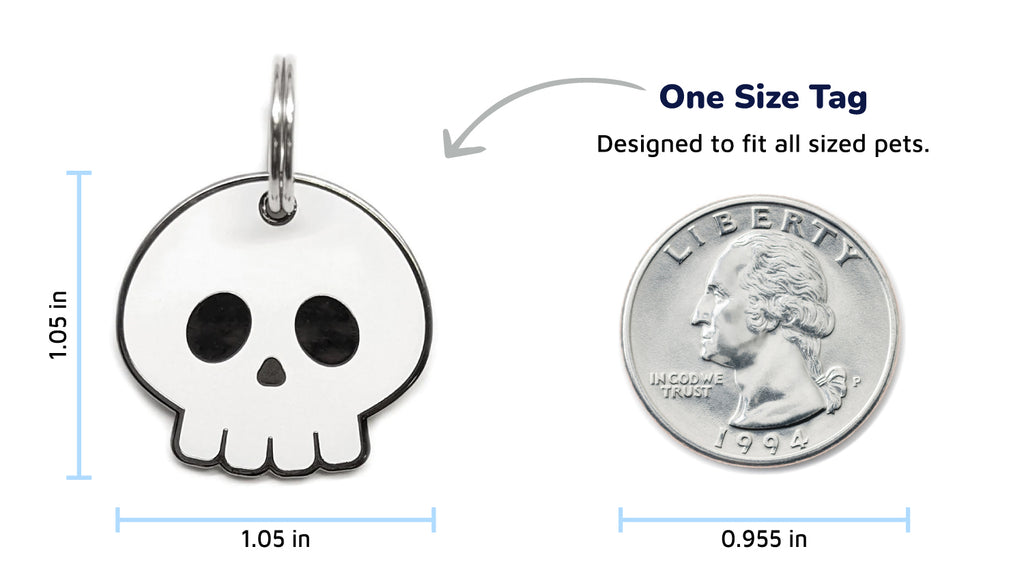Skull Pet Tag Pawsonify