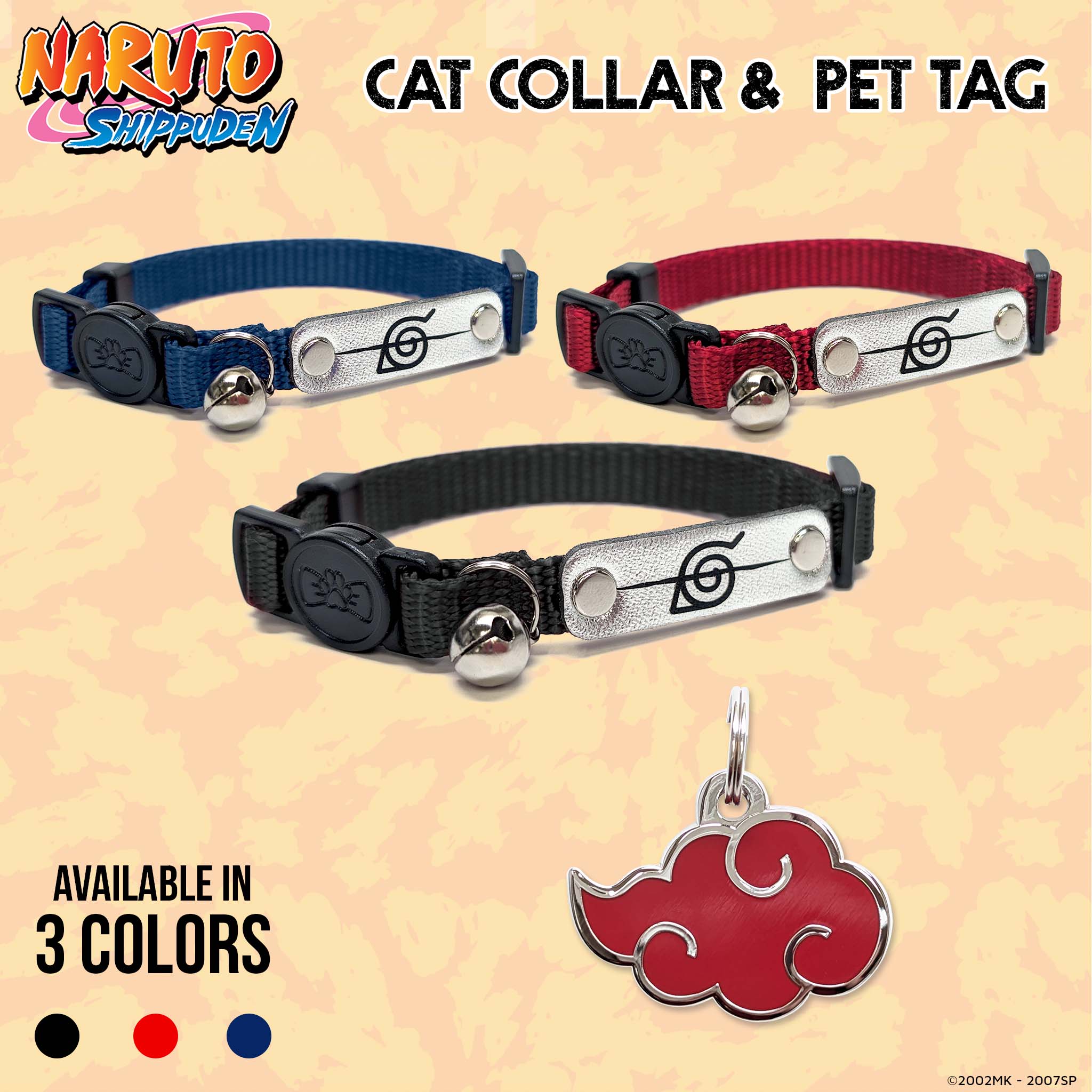 Cat Two Piece Bundle - Rogue Ninja Collar & Akatsuki Pet Tag