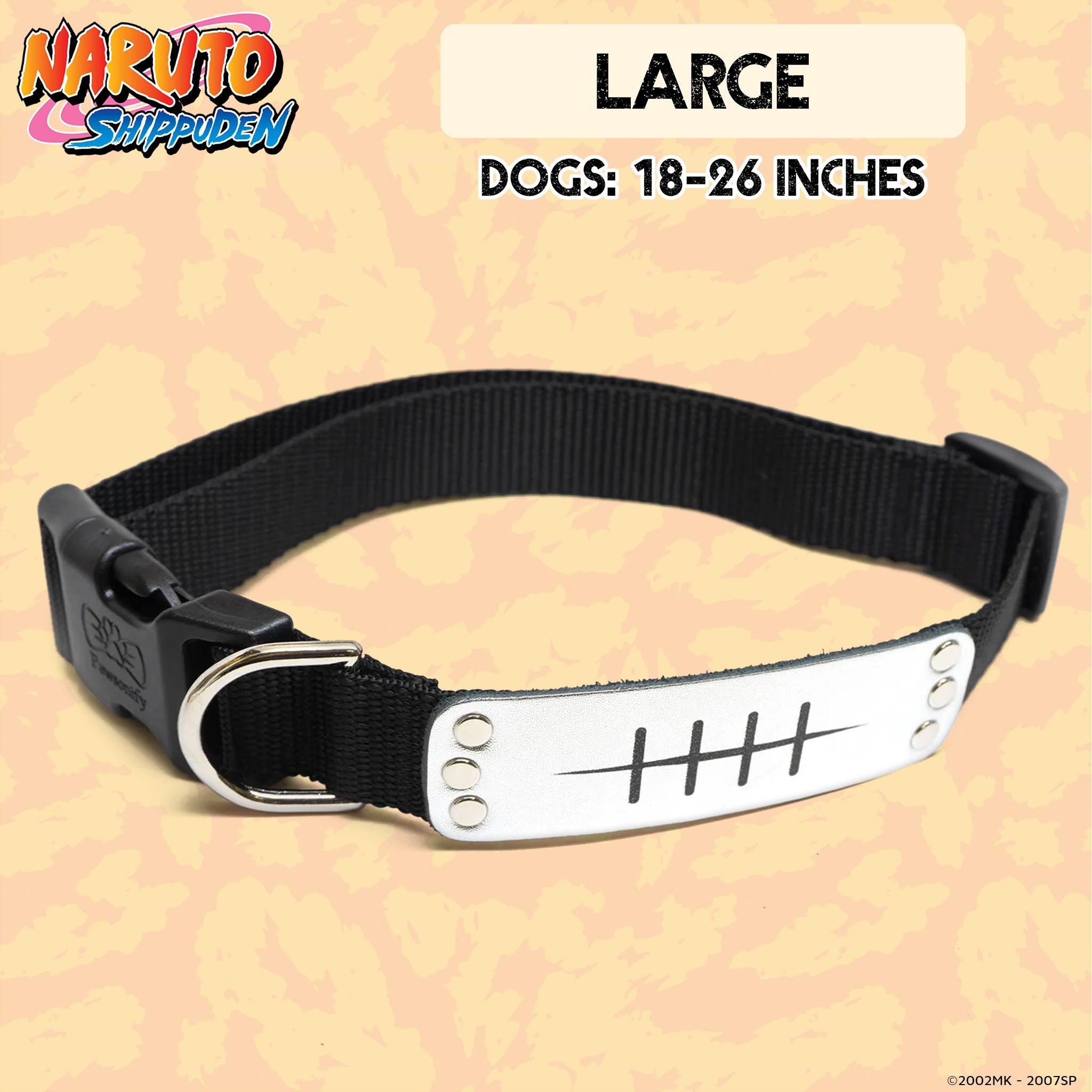 Naruto Shippuden x Pawsonify - Officially Licensed - Pain's Rogue Rain Collar for Large Dogs #size_Dog: (L) 18-26"