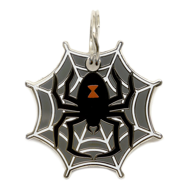 Black Widow Spider Pet Tag - Pawsonify