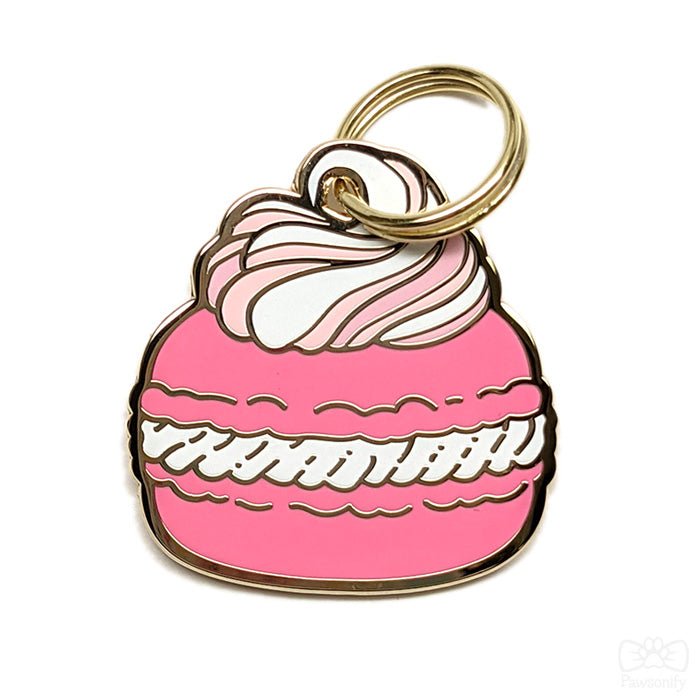 Pink Macaron Pet Tag FREE ENGRAVING